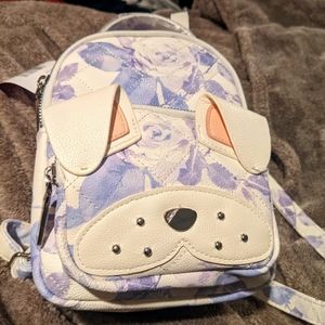 Betsey Johnson mini backpack puppy kitty face